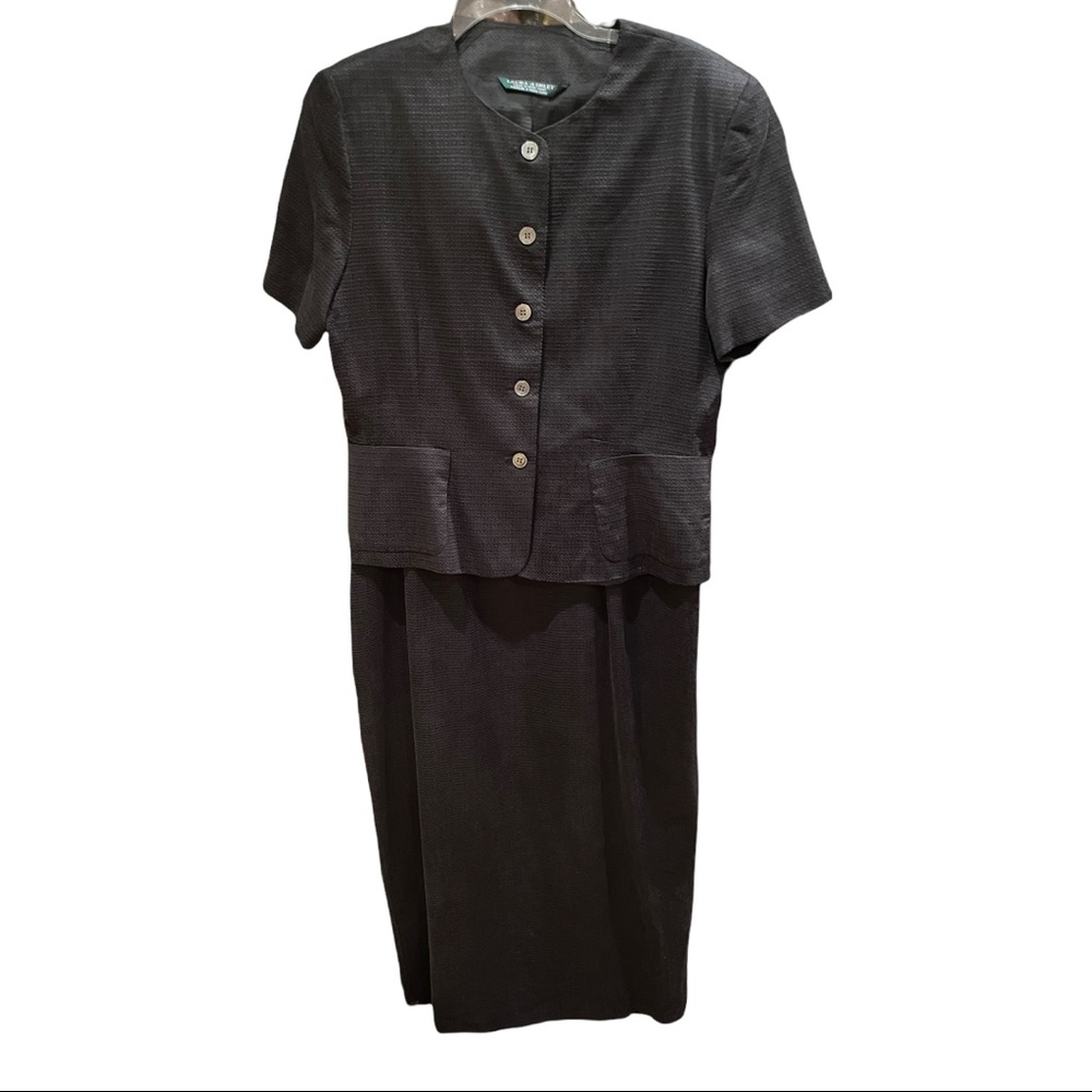 Laura Ashley Hong Kong two piece 100% silk maxi dress and Button and Jacket  14